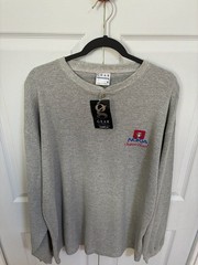 SAMPLE Vintage Gear For Sports Nokia Sugar Bowl Waffle Knit Henley Shirt
