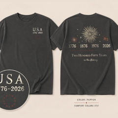 America 250 Shirt, 1776–2026 Timeline, Two Hundred Fifty Years in the Making