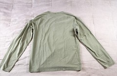 Express Green Mens L Crew Neck Cotton Blend Raglan Long Sleeve USA Made Shirt