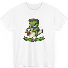 Funny Chicken Jockey T Shirt, Gamer Chicken Ride Games Unisex Kids Adult Top