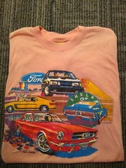Vintage Ford Mustang Shelby GT Boss Shirt Size Large 80s Tee Ford Motors USA