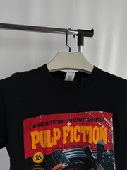 Vintage Style Pulp Fiction Movie Poster T Shirt Uma Thurman Tarantino Tee Size:S