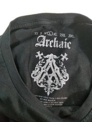 Archaic By Affliction Y2K Style Blue Foil Cross T-Shirt Black New With Tags