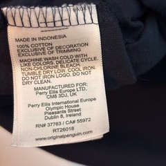 Original Penguin Mens Jersey Earl Tape Tipped Tee Navy Blue Small Classic Preppy