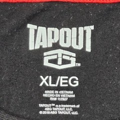 Tapout T-Shirt Mens XL Black Red Graphic Logo Performance Training MMA Gym Tee