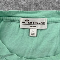 Peter Millar Seaside Mens Large Mint Green Pocket T-Shirt Short Sleeve Crewneck