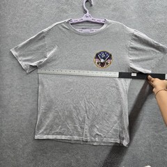 Volcom Men Shirt L/G Gray Feel Free To Party Eagle Beer Logo Short Sleeve