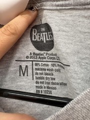 The Beatles Shirt Mens Medium Gray Rubber Soul Band Graphic Tee 2013 Music Rock