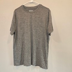 Quince Shirt Mens Large Short Sleeve Gray