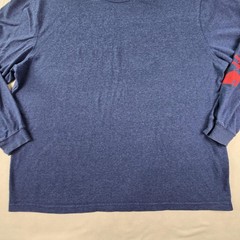 Carhartt Shirt Mens 2XL Blue K231 Long Sleeve Logo Original Fit Workwear Tee