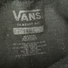 Vans Long Sleeve Shirt Men Small Black Classic Fit Solid Graphic Tee Skateboard