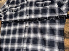 Jachs Mfg Heritage Flannel Shirt Men Large Black White Plaid Button Up Pockets