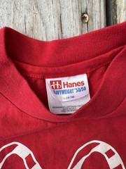 Vintage Hamburglar McDonald’s Graphic T-Shirt L Hanes Heavyweight 50/50 Red 90s