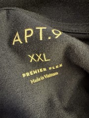 Men’s APT 9 Premier Flex Long Sleeve Turtleneck Shirt NEW Navy Blue Cotton Blend