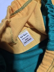 Vintage 80s L Green Yellow CYCLING RACING JERSEY SHIRT Made In Italy Acrylic