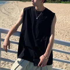 Men’s Vest Casual Daily Holiday O Neck Regular Slight Stretch Vacation
