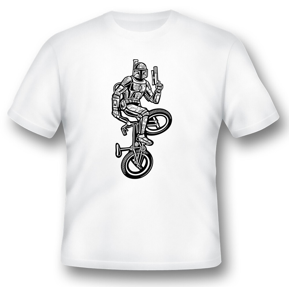 Street Bob warrior gun bmx stunter shirt black or white
