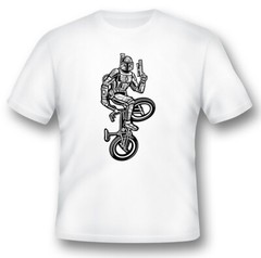 Street Bob warrior gun bmx stunter shirt black or white