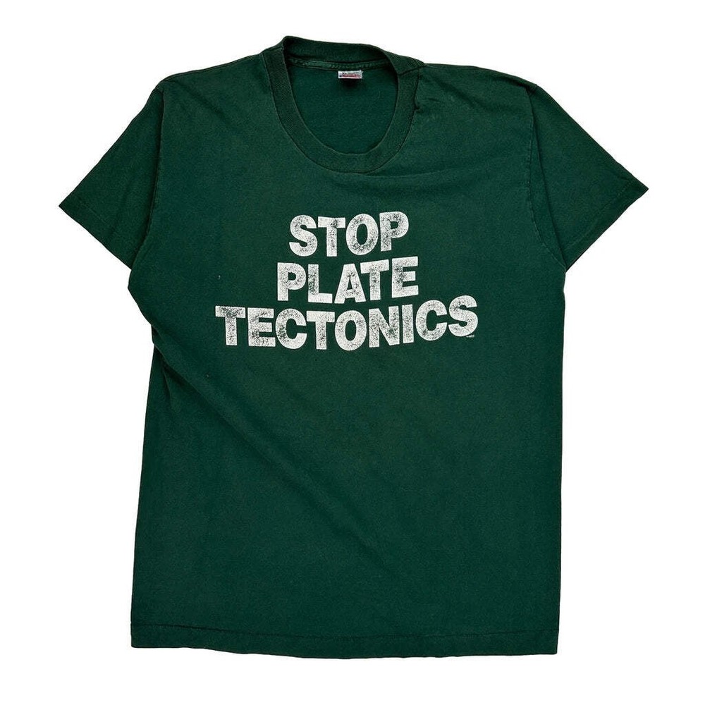 Humorous Slogan Fruit Of The Loom Single Stitch T-Shirt – XL Green Cotton