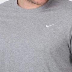 Nike Men’s Sportswear Embroidered Swoosh T-shirt Gray-Small