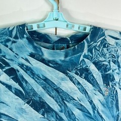 Ice Crystal Tie Dye T Shirt Adult Size L Blue Jerzees