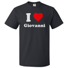 I Love Giovanni T shirt I Heart Giovanni Tee