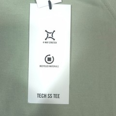 Kenneth Cole Tech SS Tee Shirt Sz L Seagrass Modal Blend Stretch Soft Curved Hem