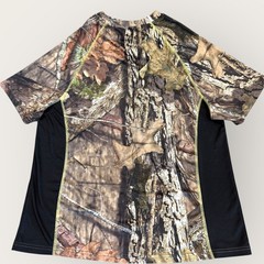 Mossy Oak Mens XL Short Sleeve Camo Dri More Tech Hunting Jersey T Shirt Brown