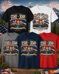 America 250 – Colorado 150 Commission Shirt 4th of July 1776 1876 USA Tee