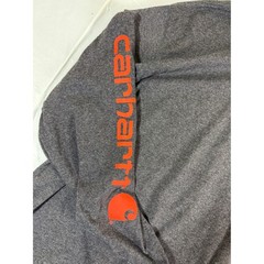Carhartt Mens 3XL Tall Loose Fit Long Sleeve T-Shirt Gray Orange TK0231-M