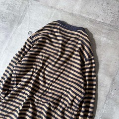 Diesel 00s Striped Henry Neck T-Shirt Short Sleeve Grunge Japan