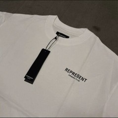 Represent Flat White Shirt Size L Men’s Logo Casual Designer New Authentic