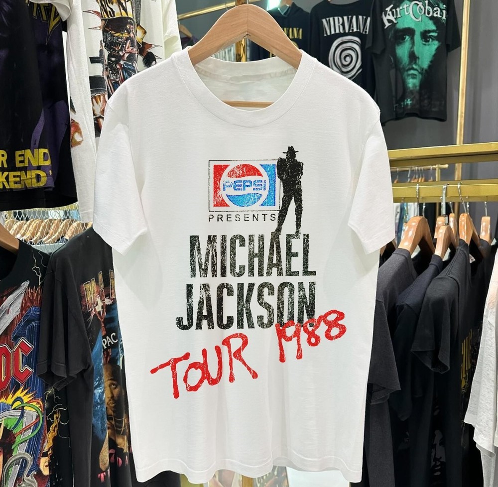 1988 Michael Jackson Tour Heavy Weight Classic T-Shirt White M