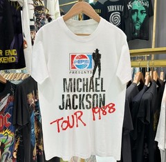 1988 Michael Jackson Tour Heavy Weight Washed T-Shirt White L