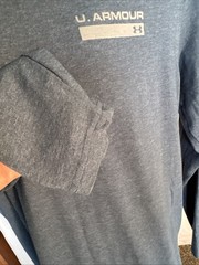 Men’s Long Sleeve T Shirt Gray Blue Sz MD M by Under Armour School Casual Nice
