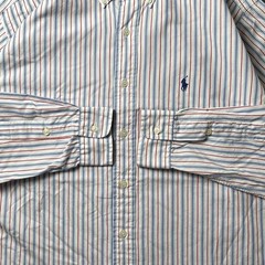 Ralph Lauren BLAKE Striped Long Sleeve Shirt for Men Medium