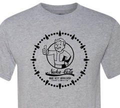 FallOut – Nuka Cola Boy – B&W – Vault Tec – Vault Boy – Soft – Fast Shipping