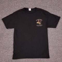 Stockyards Fort Worth Graphic T Shirt Men M Black Western Skeleton Cowboy Horse
