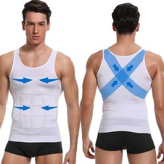 Men’s Body Shaper Toning T-Shirt Ultra Durable Compression Vest Tops Undershirts