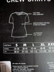 NEW 4 Pack Caterpillar CAT Men’s Crew Neck T-Shirts Sz SMALL White Athletic Fit