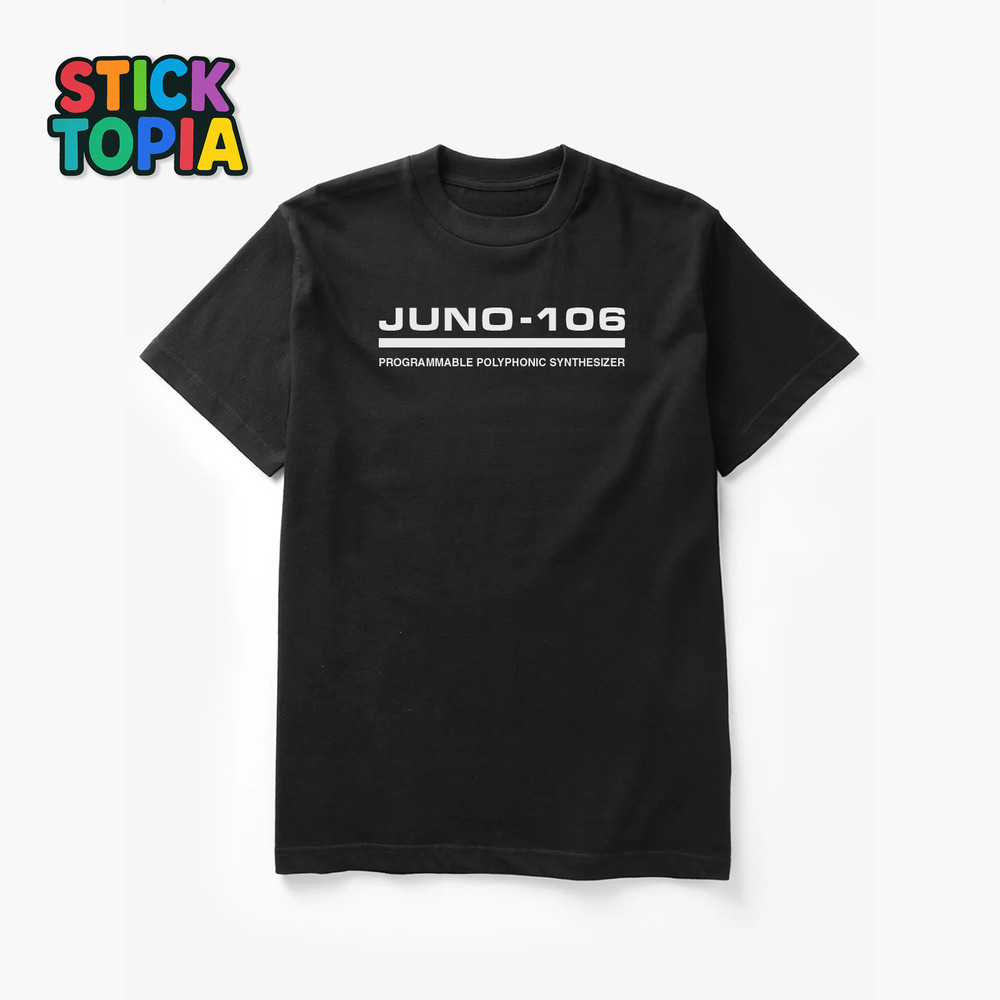 Roland Juno 106 Synth T-Shirt Retro Analog Synthesizer Music Gear Tee 60 808 909