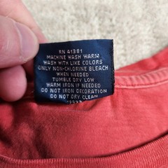 Vintage Polo Ralph Lauren Shirt Men Large 90s Y2K Spellout Red Single Stitch