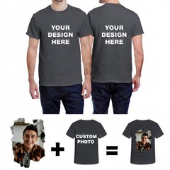 Custom Event Organizer T‑Shirt,Company Logo Front & Back Print Holiday Team Wear