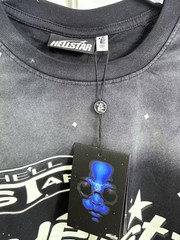 Hellstar Men’s Black Graphic Logo Print Crew Neck Short Sleeve T-Shirt Size M