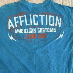 Afflictions Men’s T-Shirt, Blue Size Xl