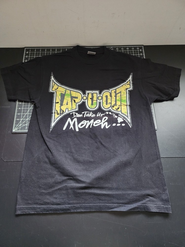 Shaka Active tap u out den take ur moneh Short Sleeve Black T-shirt Mens Size L