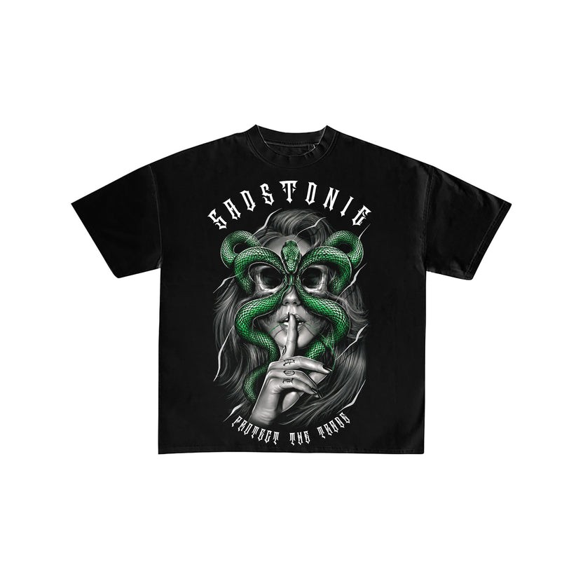 Medusa Snake Mask Gothic Graphic T-Shirt