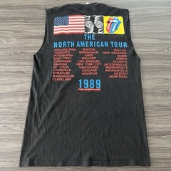 Vintage 1989 The Rolling Stones steel wheels. Cut Off Shirt Brokum Size Medium