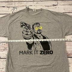 Vintage The Big Lebowski Walter Sobchak Mark It Zero Movie Promo Size XL Gray