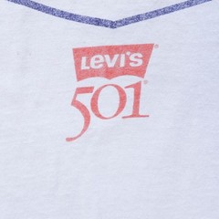 Vtg Levis 501 Keep Your Fly Buttoned Promo T Shirt Single Stitch Hanes Sheer XL